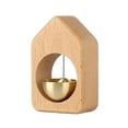 thumbnail image 2 of sunsanly Wood Brass Shopkeepers Bell Loud Sound Front Door Hanging Bell Wind Chime Magnetic Door Opening Doorbell Home Office Shop Entrance Decoration, 2 of 8