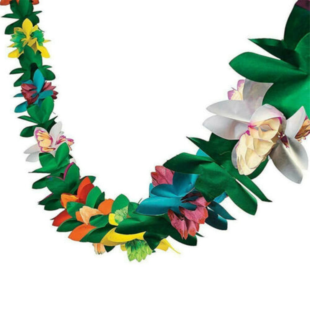 Party Summer Hawaii Style Tissue Banner Paper Flower Garland Tropical Type 