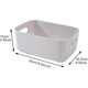 thumbnail image 5 of Plastic Storage Baskets, Pack of 5 Rectangular Baskets Storage Bins with Handles for Kitchen, Cupboard,6.5 x 9.8 x 3.9inch(Grey), 5 of 5