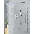 thumbnail image 2 of Brushed Nickel Rainfall Shower Faucet Ceiling Mount LED 16" Shower Head with Hand Spray, 2 of 7