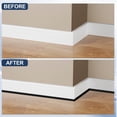 thumbnail image 3 of Flexible Quarter Round Molding - Peel and Stick Rubber Quarter Round Trim, Self-Adhesive Bathtub Edge Trim Molding,Suitable for Floor Corner,Wall Edge,Staircase Cabinet Edge(Black), 3 of 7