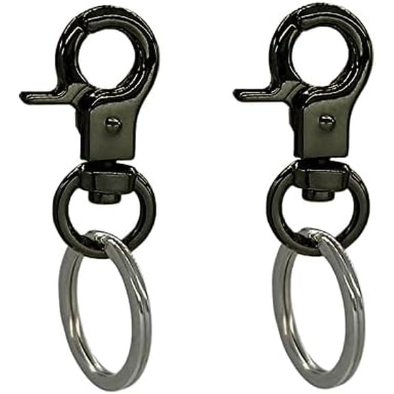 Dog Tag Clips 2 pack Easy Change for Pet ID Tag Quick Clips Small Medium Large Dogs and Cats Collars|Black|