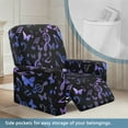 thumbnail image 3 of Xoenoiee Butterfly Music Note Pattern Recliner Slipcover Lazyboy Recliner Chair Cover 4 Piece Stretch Recliner Couch Covers Small Reclining Cover with Pockets Furniture Protector, 3 of 7