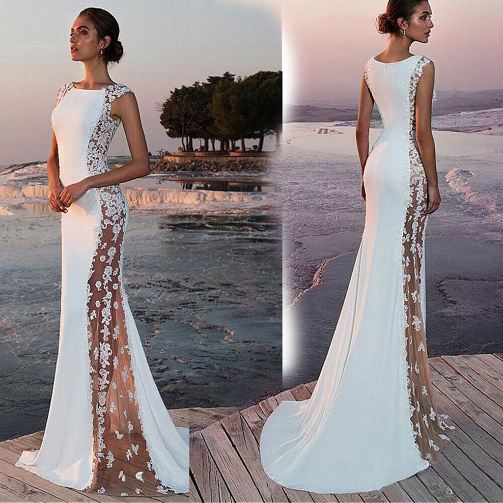 Solid Prom Formal Dress Women Party Long Evening Bridesmaid Lace Wedding Women's Dress Top Long Dresses V Neck Loose Dresses for Women Summer Dress Knee Length Dresses in Summer V Neck Dresses for