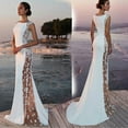 thumbnail image 4 of Solid Prom Formal Dress Women Party Long Evening Bridesmaid Lace Wedding Women's Dress Top Long Dresses V Neck Loose Dresses for Women Summer Dress Knee Length Dresses in Summer V Neck Dresses for, 4 of 6
