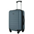 thumbnail image 3 of Wrangler 2-Piece Expandable Rolling Hard Side Spinner Carry-on Set with Cup Holder, Indian Teal, 3 of 13
