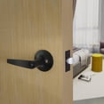 thumbnail image 4 of of Lever Keyed Entry Door Lever Handle Lock Universal Door Knob Hardware Nickel Brushed Color (MRCA), 4 of 5