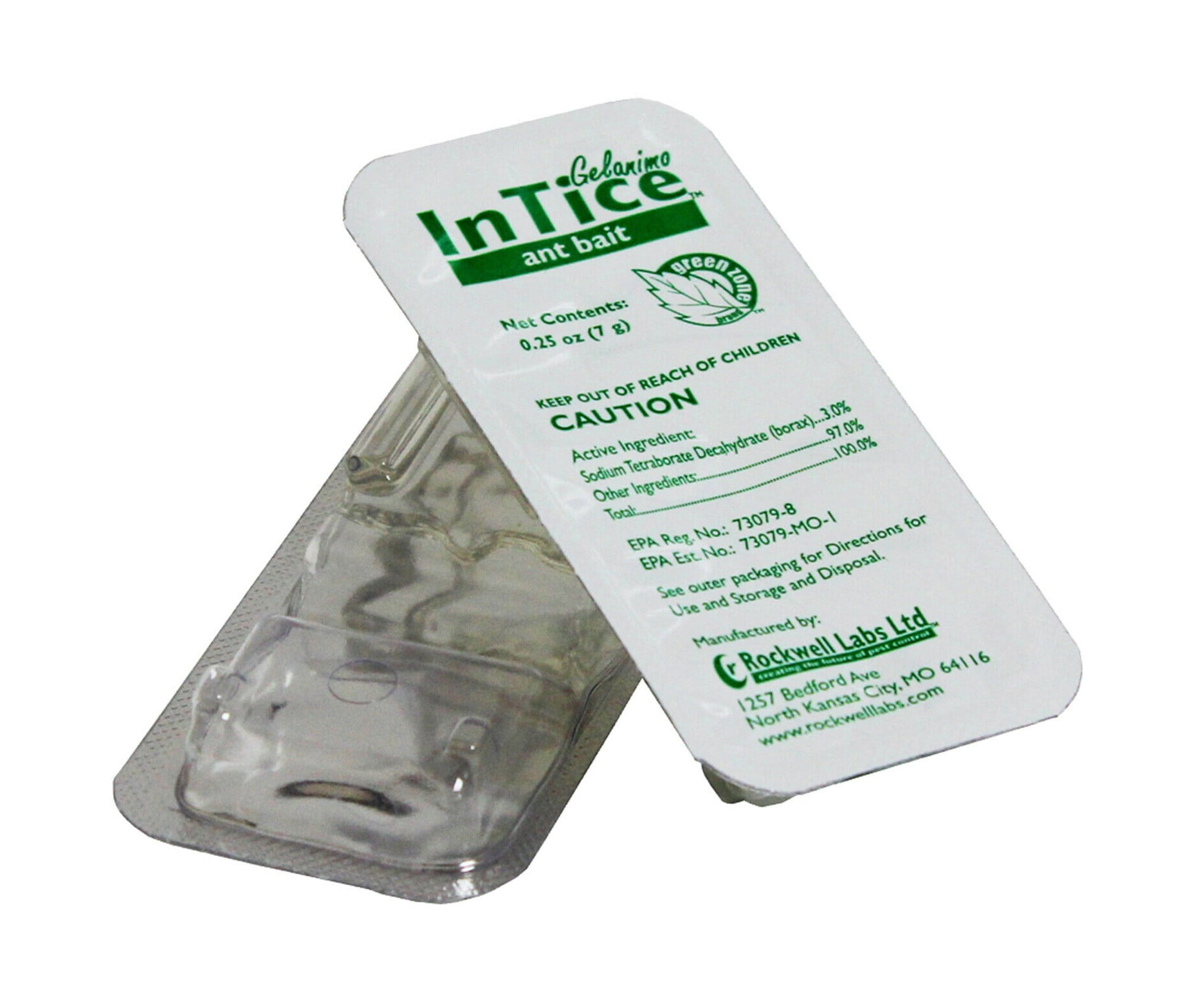 InTice Gelanimo Ant Gel Bait Stations - 1 Box (30 x 0.25 oz Pre-Baited Stations) by Rockwell Labs