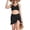Black, variant on Women's High Waist Bikini Set Anti Roll Swimming Skirt Two Piece Swimsuit 2026 Bright Purple-3XL