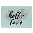thumbnail image 3 of Hello Cutting Board, Hello Love Hand Lettering Print on Pink Hearts Inspirational Words Minimal Design, Decorative Tempered Glass Cutting and Serving Board, Small Size, Black and Rose, by Ambesonne, 3 of 5