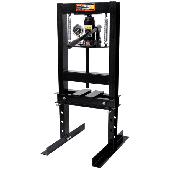 6Ton Bottle Jack Shop Press with Gauge-Bend, Straighten, Press Parts