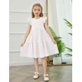 thumbnail image 4 of Arshiner Toddler Dress Girls Backless Tiered Summer Dresses Cute Swing Beach Sundress with Pockets, 4 of 5
