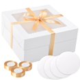 thumbnail image 1 of Set de 40 cajas para tartas KPOSIYA, 30 x 30 x 15 cm, con ventana blanca, 1 of 6