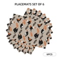 thumbnail image 2 of Placemats Set Of 4 / 6, Painted Cute Chicken Leaves Placemats For Dining Table Indoor/Outdoors Heat Resistant Washable Placemats 18" X 12", 2 of 8