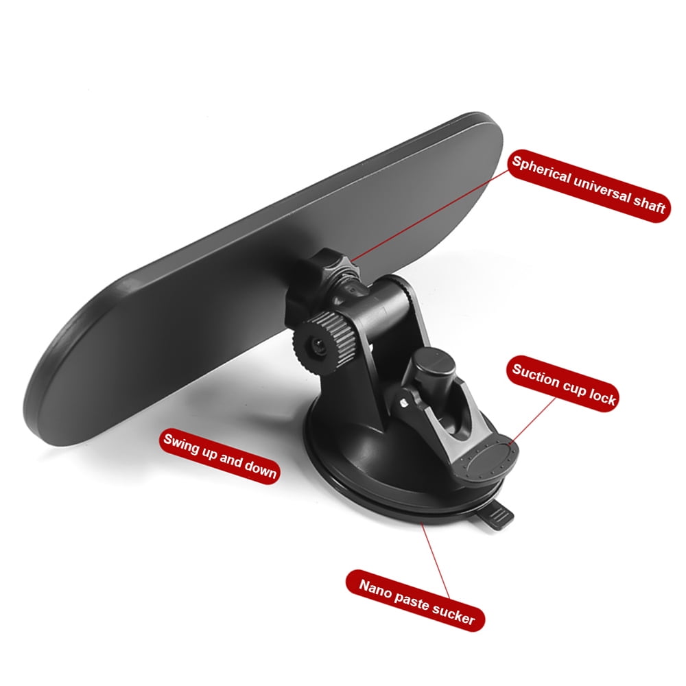 Rétroviseur Intérieur Universel 24 X 6.5 Cm - Ventouse Puissante, Rotation 360°, Pour Voiture, SUV, Camionnette