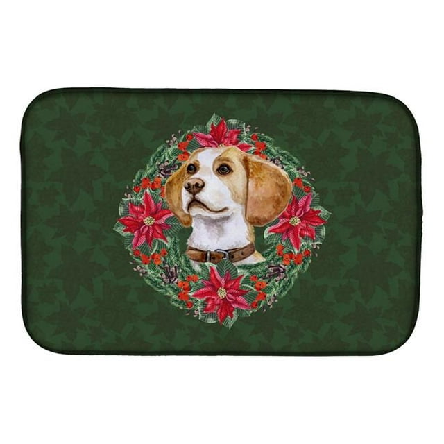 Carolines Treasures CK1552DDM Beagle Poinsetta Natte de Séchage pour Couronnes