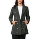 thumbnail image 1 of Abrigo de invierno INSPIRE CHIC para mujer, abrigo de doble botonadura con solapa en pico, talla S, gris oscuro, 1 of 5