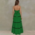 thumbnail image 7 of Xdegoge Linen Two Piece Outfit for Women Maxi Tiered Skirt Set Strapless Bandeau Top Boho Summer Skirts Flowy Flattering Lightweight Beach Vacation Party Holiday Wear, 7 of 7