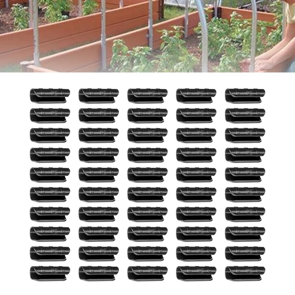 SDFGTstore Pack of 50 ABS Plastic Greenhouse Clips Grip Clamps for Garden Pipe Frame