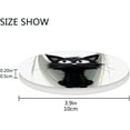 thumbnail image 4 of Cartoon Black Cat Coaster, Drinks Round Absorbent Stone Set with Ceramic Stone and Cork Base, Tabletop Protection Mats and Cups Place for 2PCS Home Decor, 4 of 5