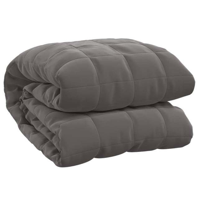 Manta pesada VidaXL gris de poliéster cepillado suave de 11 kg