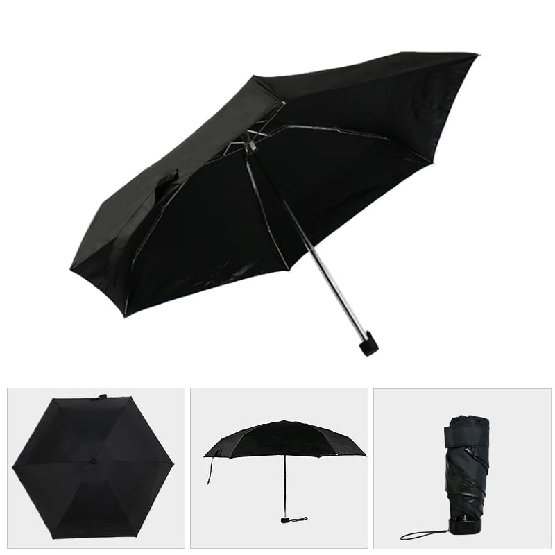 Mini Pocket Compact Umbrella Sun Anti-UV Rain windproof 5 Folding Travel