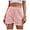 Pink, variant on Npasoilc Shorts for Women Summer High Waisted Drawstring Frayed Fringe Hem Jean Shorts Solid Color Casual Loose Stretchy Denim Shorts With Pocket