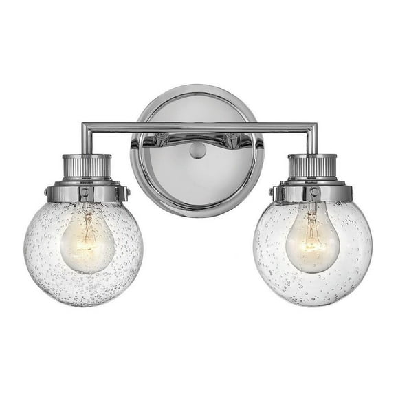 2 Light Bathroom Vanity in Traditional-Mid-Century Modern Style 14.75 inches Wide By 10 inches High-Chrome Finish Bailey Street Home 81-Bel-3088084