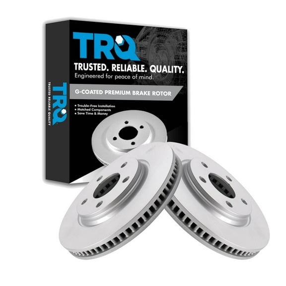 TRQ Front Brake Rotors Set Vented Premium G-Coated Fits Select 2005-2009 Buick LaCrosse 2005 Terraza Chevrolet Uplander 2004-2008 Pontiac Grand Prix Montana Saturn Relay