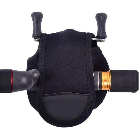 Windfall Waterproof Fishing Protective Bag Case - Profession Neoprene Portable for Bait Casting Fishing Reel Cover Fishing Reel Bag Fishing Reel Protective Spinning Reel Case Baitcasting Reel(Black)