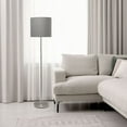 thumbnail image 6 of Simple Designs Brushed NIckel Drum Shade Floor Lamp, 6 of 11
