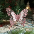 thumbnail image 4 of Beautynvta 3 Pcs Butterfly Christmas Decorations, Pink Glitter Mesh Butterfly Ornaments with Clips, Christmas Tree Hanging Ornaments, Holiday Crafts Butterfly Decorations, 4 of 6