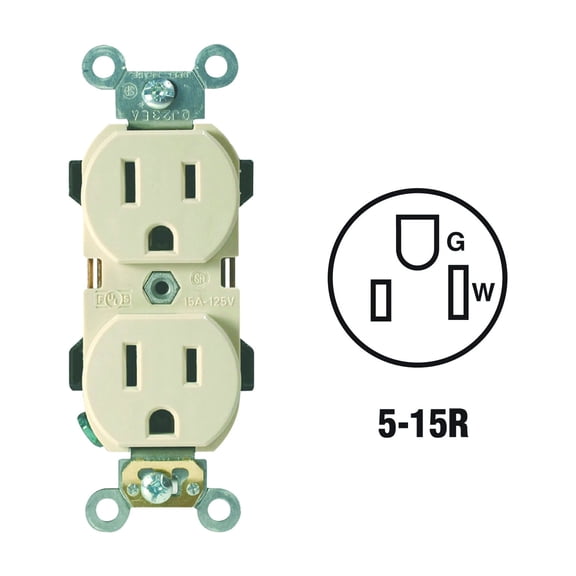 Leviton Industrial Grade Duplex Outlet - Pack of 2