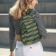 thumbnail image 5 of Disketp Jungle Green Camo USA Flag Mochila de Lona Estampada, Mochila Escolar de Viaje Ligera para Estudiantes y Portátil-Small, 5 of 5