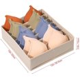 thumbnail image 3 of Juego de 4 separadores organizadores de cajones de ropa, organizadores de armario plegables, cubos de caja de almacenamiento, cestas para ropa interior, sujetadores, calcetines, corbatas, bufanda, 3 of 3