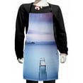 thumbnail image 1 of Landscape Kids Apron, Wooden Jetty on Bolsena Lake Italy Long Exposure Photo European Nature View, Boys Girls Apron Bib with Adjustable Ties for Cooking Baking Painting, Baby Blue Lilac, by Ambesonne, 1 of 2
