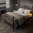 thumbnail image 6 of E-Ser Full Size Metal Platform Bed Frame,Modern Headboard And Footboard,Adequate Under Bed Storage,No Box Spring Needed,Black, 6 of 9