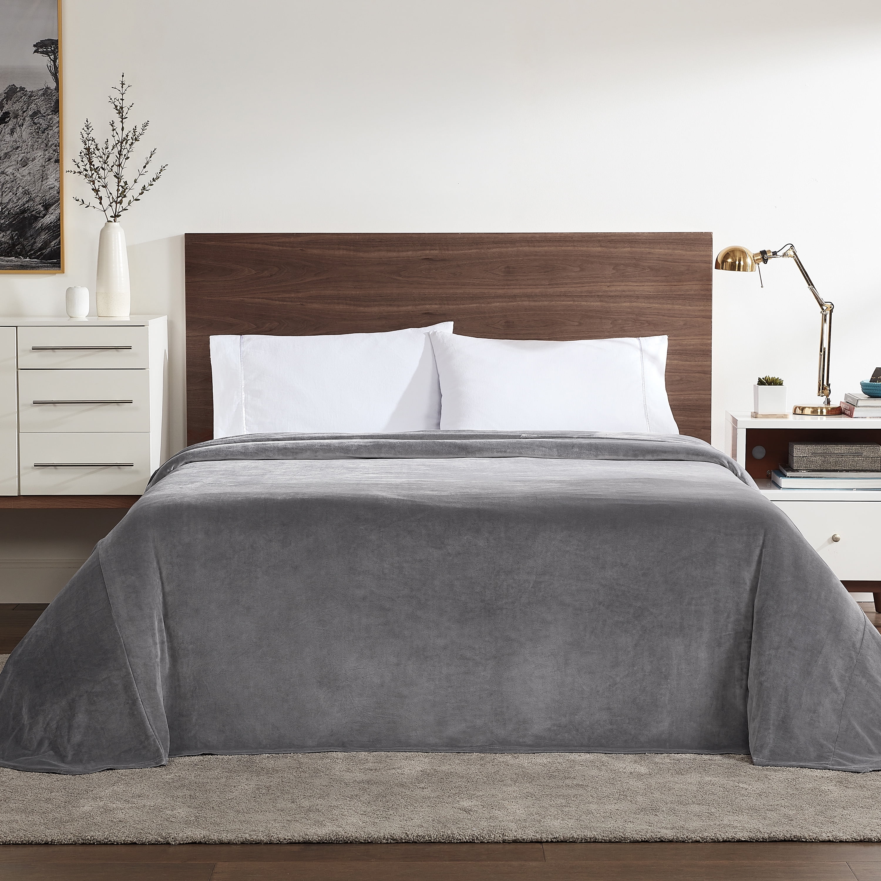 Brookstone Huge Blanket, Soft Silver - Walmart.com