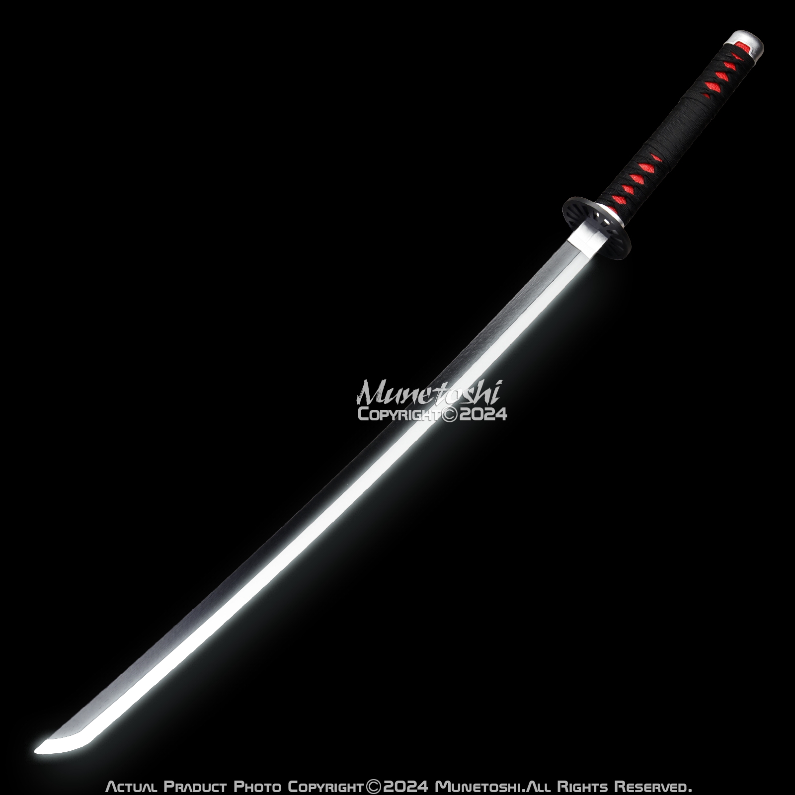 Munetoshi 40.5” LED Light Plastic Tanjiro Kamado Nichirin Katana Samurai Sword Demon Anime