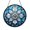 Stained Glass 5.9 Inch, variant on Round Snowflake Stained Glass Suncatcher Window Hanging, Winter Inspired Decorative Glass Art Panel, Seasonal Holiday Ornament Gift