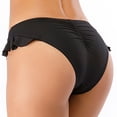 thumbnail image 4 of DHFJKG Womens Bikini Bottoms Swimwear Briefs Low Cut Ruffle Ruched Solid Color Bathing Suit Brief Soft Beachwear, 4 of 6