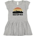 thumbnail image 3 of Inktastic Boston Massachusetts Skyline Sunset Girls Toddler Dress, 3 of 5