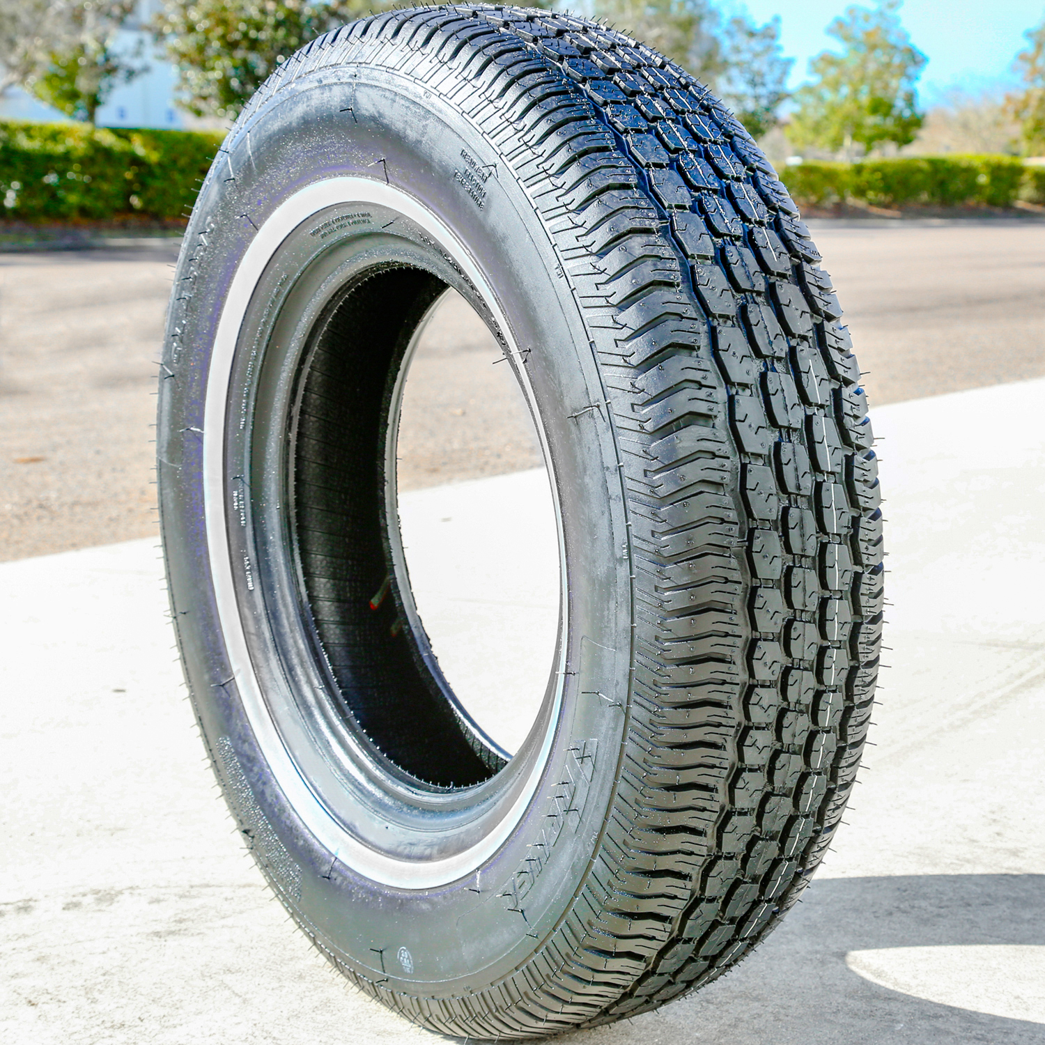 Set of 4 (FOUR) Tornel Classic 205/70R15 White Wall A/S All Season Tires