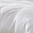 thumbnail image 3 of Uvi 3 Piece King Comforter Set - Cotton - Natural Crinkled Texture - White, 3 of 5