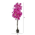 thumbnail image 2 of 6" Artificial Bougainvillea Artificial Tree in Plastic Pot, by Nearly Natural, 2 of 4
