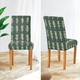 thumbnail image 3 of Yayeee 2 Pack Dining Chair Covers Stretch Parson Chairs Slipcovers Seat Protector, Dark Green Leaves, 3 of 6