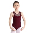 thumbnail image 7 of iiniim Girls Sleeveless Mesh Splice Criss Cross Back Ballet Dance Leotard Bodysuit, 7 of 7