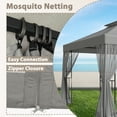 thumbnail image 2 of EAGLE PEAK 10 ft. x 10 ft. Outdoor Patio Gazebo Canopy Tent with Ventilated Double Roof and Mosquito Net,Gray, 2 of 9