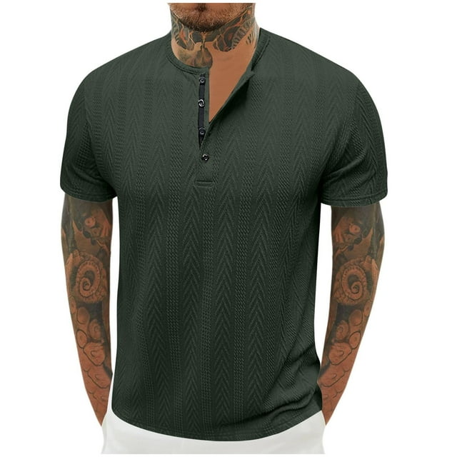 Styesk T Shirts for Man Men Short-Sleeve Beefy Muscle Basic Solid Color Blouse Tee Shirt Short Sleeve Round-Neck Blouses Shirts