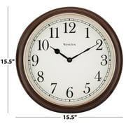 Westclox 15.5 Round Woodgrain Look Analog QA Wall Clock